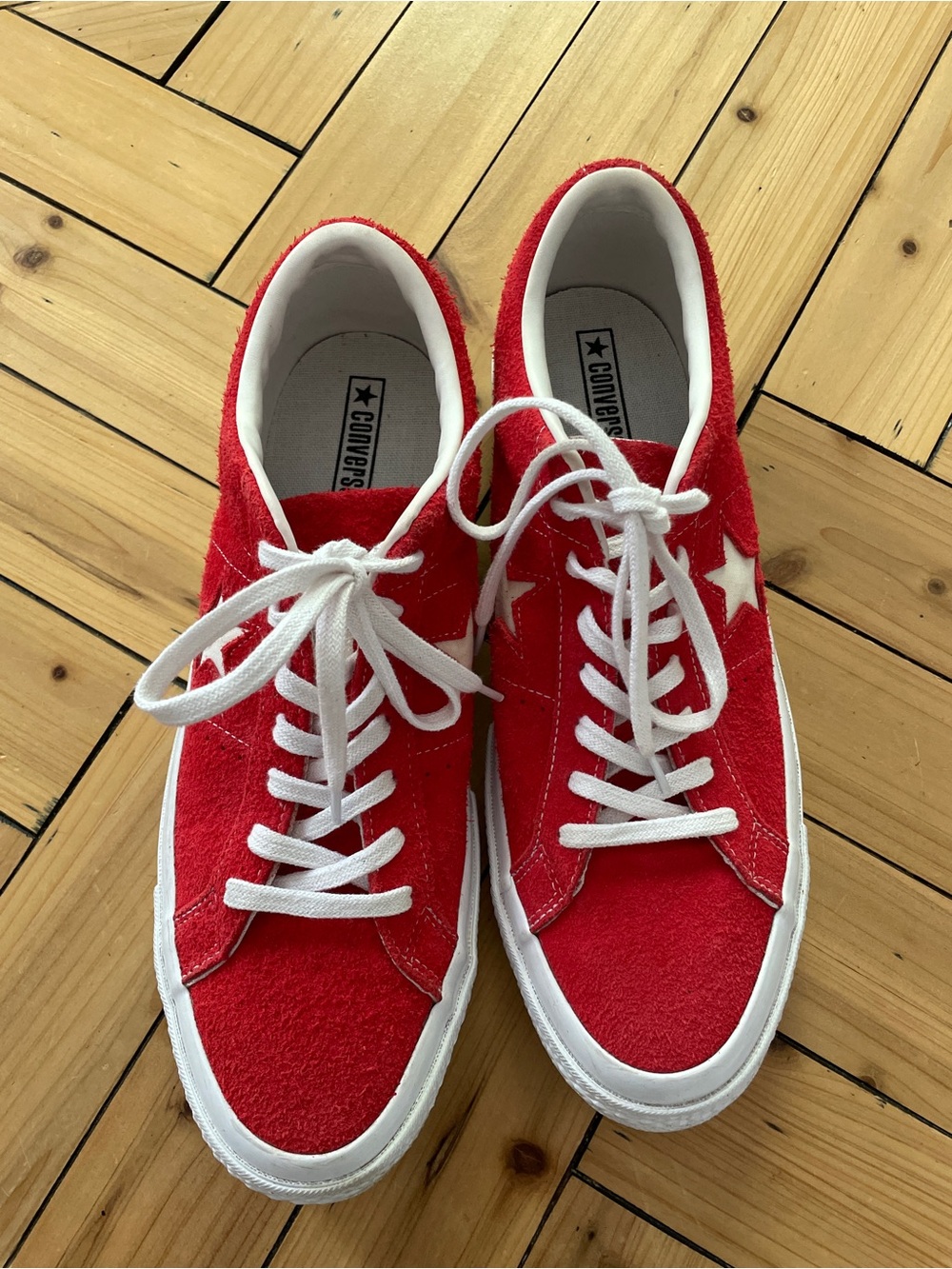 CONVERSE ONE STAR OX  beautiful red color. Size 12 - Picture 3 of 9